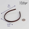 thumbnail image 5 of Motique Accessories Thin Headbands for Girls 3/8 inch Satin Headband - Browns, 5 of 5
