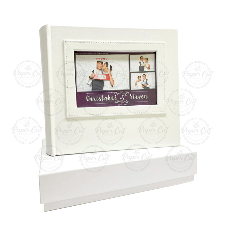 Paper Cut Design Shop Photo Booth Album Guestbook Slip In White 4x6 with  Storage Box Wedding Album Scrapbook Album 