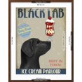 thumbnail image 5 of Art.com Black Labrador Ice Cream Art Print by Fab Funky, Brown Frame Wall Art, 23" x 29", 5 of 5