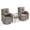 Gray/Gray, variant on Giantfurnni Outdoor Swivel Rocking Chairs Set of 2, High Back Patio Swivel Chairs with Side Tabel for Deck Porch Balcony