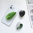 thumbnail image 5 of Paquete de 2 soportes y soporte para teléfono celular expandible plegable multifuncional de plantas de hojas raras tropicales (C), 5 of 5