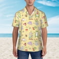 thumbnail image 4 of Lsque Frog Bee pattern Hawaiian Shirt for Men, Unisex Summer Beach Casual Short Sleeve Button Down Shirts-Medium, 4 of 9