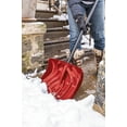 Suncast 18 in. Snow Shovel and Pusher with Steel Core Handle, Red