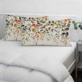 thumbnail image 4 of Orange Green Eucalyptus Leaves Pillow Covers 16"x24", Fall Botanical Rustic Soft Brushed Microfiber Breathable Throw Pillow Covers, Pillowcase with Zipper for Couch Sofa Bedroom Living Room, 4 of 9