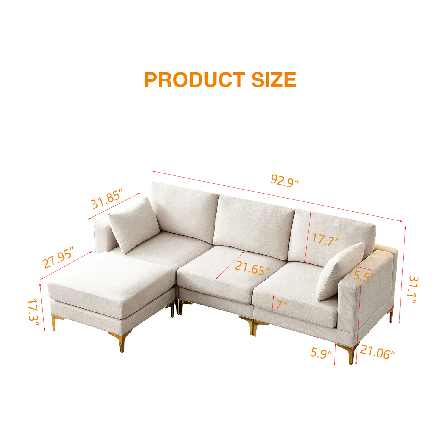 L Shaped Sofa Dimensions Mm | Baci Living Room
