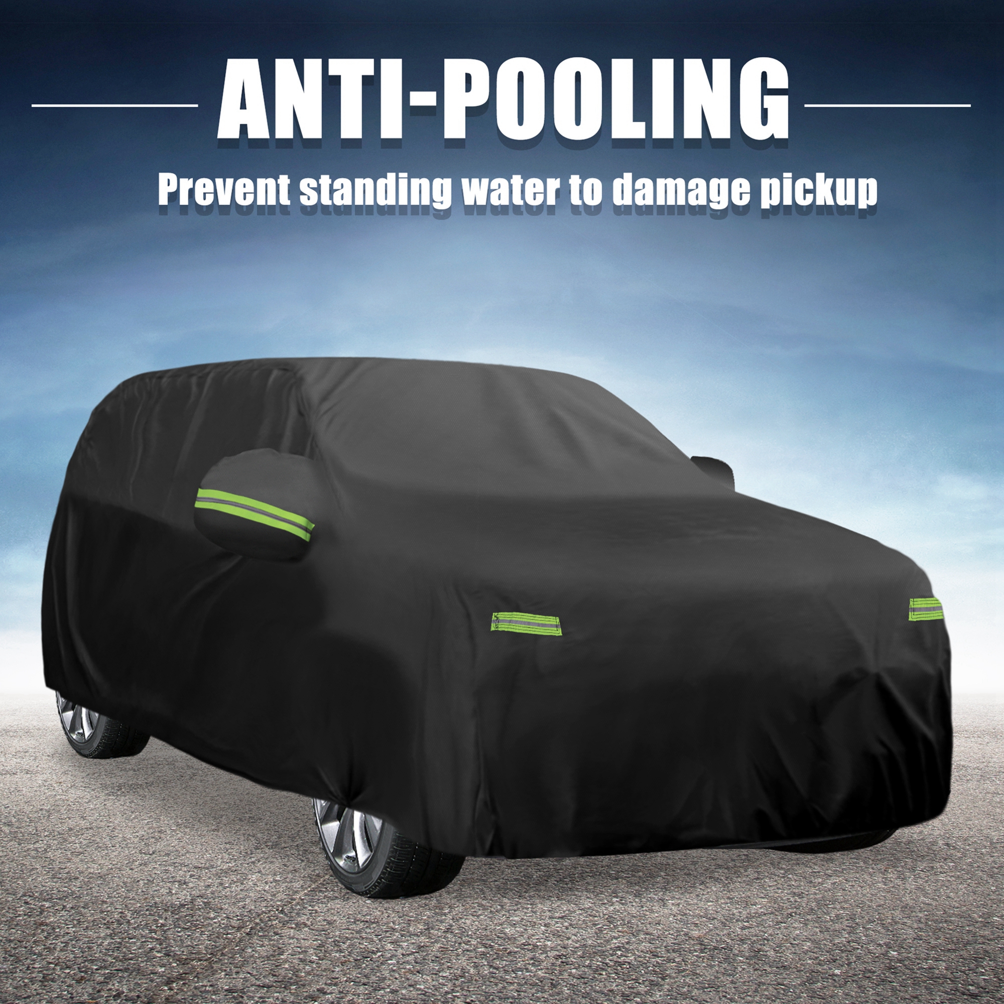 Unique Bargains Waterproof Car Cover for Dodge Durango 2011-2023 Weather Protection Black