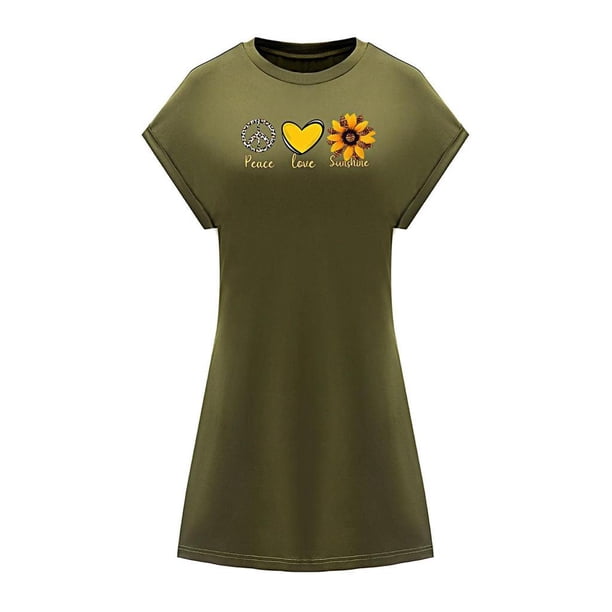 Vestido corto de verano para mujer, corte regular, vestido de línea para fiesta de noche, uso diario S