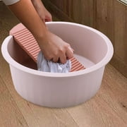 Washboard Basin for Hand Washing Clothes with Integrated Washboard Washing Supplies Clothes Hand Wash Board for Outdoor, Pant Pink