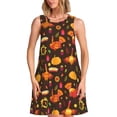 thumbnail image 1 of Fotbe Thanksgiving Turkey Vestido de Verano sin Mangas para Mujer – Vestido Midi Línea A, Estilo Camiseta Floral, Vestido Playero Casual y Fluido, 1 of 7