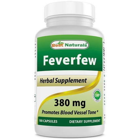 Best Naturals Feverfew 380 mg 180 Capsules (Best Feverfew For Migraines)