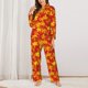 thumbnail image 2 of Balery Vintage maple leaves autumn Conjunto de Pijama con Estampado para Mujer, Conjunto de Dos Piezas con Manga Larga, Ropa de Dormir Suave con Bolsillos, Pijamas Cómodos-Large, 2 of 7