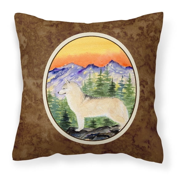 Carolines Treasures SS8285PW1414 Siberian Husky Fabric Decorative Pillow, 14Hx14W, multicolor