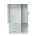 thumbnail image 4 of Idealcabin Freestanding Wardrobe Armoire With Drawers, Bedroom Wardrobe Closet for Hanging Clothes, Wood Cabinet with Shelves, 4 of 7