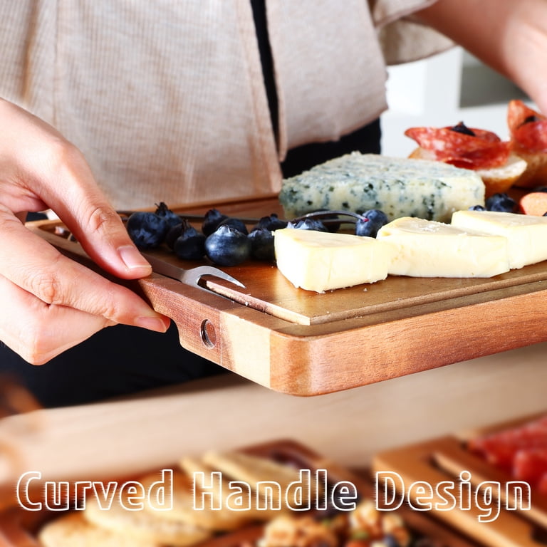 Hecef 25-Inch Magnetic Acacia Wood Charcuterie Board Set photo 5
