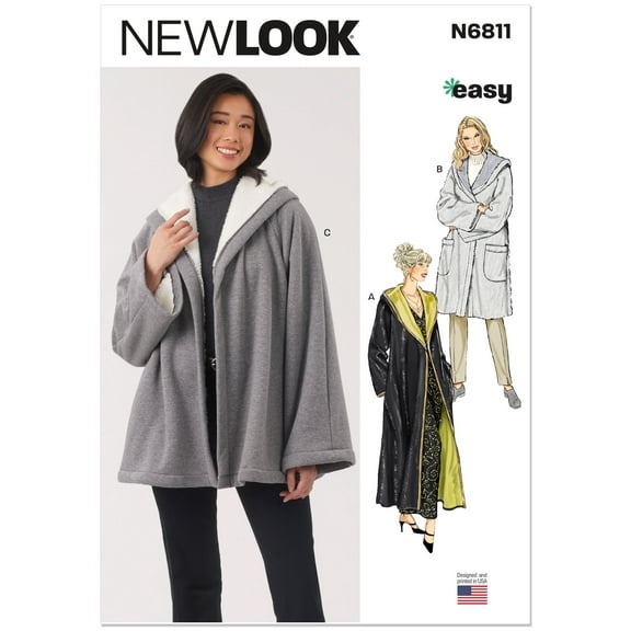 New Look Sewing Pattern 6811 -Misses' Coat in Two Lengths and Jacket, Size: A (4-6-8-10-12-14-16-18-20-22)