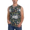 thumbnail image 3 of Uemuo Cute Sloth Pattern Men's Sleeveless T-Shirt,Muscle Athletic Tank Top, Moisture-wicking Quick-dry Breathable Classic Tee Top for Gym Run Outdoor Sports-X-Large, 3 of 8