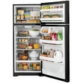 thumbnail image 2 of "GE GTE17GTNRBB 28"" Energy Star Qualified Top Freezer Refrigerator with 16.63 cu. ft. Capacity LED Lighting Adjustable Glass Shelves and Upfront Temperature Controls in Black", 2 of 5