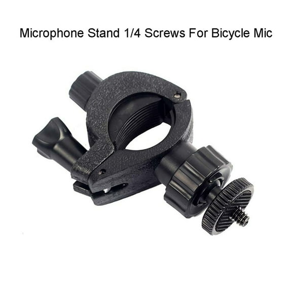 Gerich Portable Microphone Stand Holder 1/4 Screws Mount Bracket for Bicycle Motorcycle Handlebar Mount Bracket Camera Handle Holder