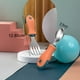 thumbnail image 2 of Juego de tenedor y cuchara para bebé, entrenamiento de alimentación, vajilla para niños de acero inoxidable, 2 of 6