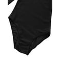 thumbnail image 7 of YEAHDOR Kids Girls Ballet Leotard Gymnastics Costume Long Sleeve Solid Color Dance Leotard Bodysuit A Black 12, 7 of 7