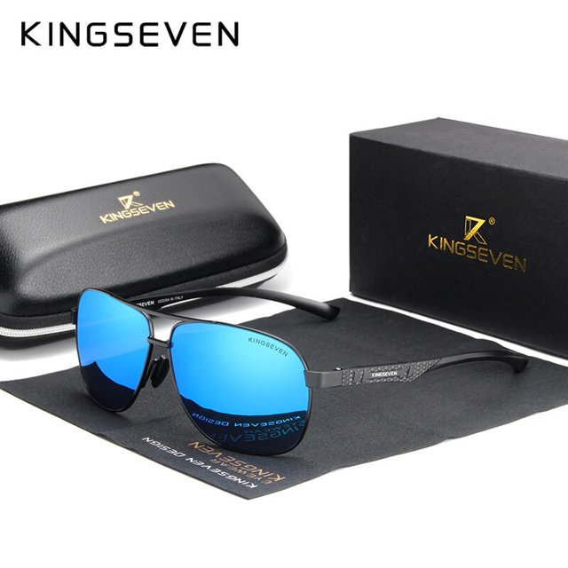 KINGSEVEN Gafas de Sol Polarizadas para Hombre y Mujer, Lentes de Espejo, Aluminio, Marca, UV400, 2022 Fivean unisex