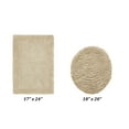 thumbnail image 2 of Better Trends 2 Piece Premium Bathroom Rug Set 100% Cotton Soft Tufted Reversible Bath Rug Water absorbent Bath Mat Ideal for Bathroom Shower and Tub Use, Edge Collection Sand (18" x 20" | 17" x 24"), 2 of 2