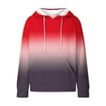 thumbnail image 4 of JUSLIO Waffle Shirts for Women Cotton Hoodies Sweatshirts with Pockets Long sleeve Sweatshirts Red S, 4 of 5