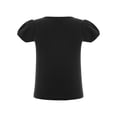 thumbnail image 3 of Zaldita Kids Girls Solid Color Basic T-shirts Cotton Round Neck Short Sleeve Blouse Tee Tops Black 4-5, 3 of 5