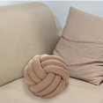 thumbnail image 4 of GUOOL Knot Ball Pillow Diameter 22cm Room Decoration for sofa Couch Khaki, 4 of 6
