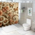thumbnail image 6 of Shangniulu Shower Curtain, with Tender Clouds Butterflies Flowers and , Cloth Fabric Bathroom Decor Set with Hooks, 6 of 6