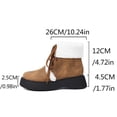 thumbnail image 6 of YLYL Women's Ankle Boots Fur lined Round Toe Lace up Non Slip Chunky Heel Winter Warm Short Boots, 6 of 9