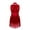 Burgundy, variant on Aislor Kids Girls Mesh Splice Rhinestone Sleeveless Tassel Dress Samba Jazz Tap Modern Latin Salsa Dancewear