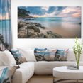 thumbnail image 1 of Gloomy Tropical Sunset Beach - Extra Large Seascape Art Canvas, 1 of 3