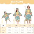 thumbnail image 4 of FORMRS Wearable Blanket Hoodie with Sleeves for Kids Cozy Flannel Sweatshirt, Retro Beige Rainbow, 4 of 7