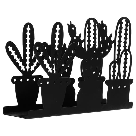 Cactus Pattern Metal Napkin Holder Tabletop Napkin Holder Stand Vintage Iron Paper Tissue Dispenser