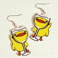 thumbnail image 4 of Pendientes para mujer y niña, joyería de creatividad especial, Hip Hop, lindo, exageración, Animal de dibujos animados, alienígena, Rana, pato, ganso, gato, 4 of 4