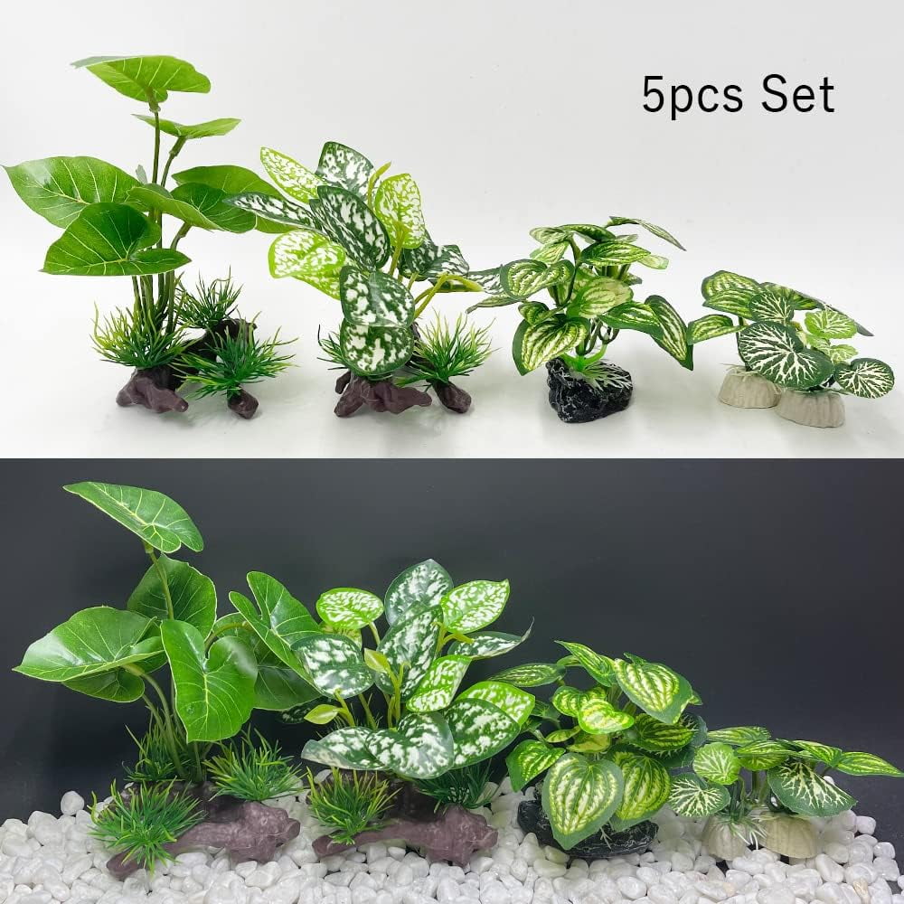 Fish Tank Decorations Aquarium Ornaments Accessories Betta Hides Cave Rest Soft Leaf