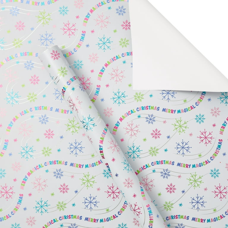Festive Forest/ Snowflake Confetti - Eco Christmas Wrapping Paper