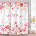 thumbnail image 4 of Valentines Day Leaves Shower Curtain, 72 X 72 inch Valentine's Day Falling Romantic Bath Curtain Red Hearts Watercolor Heart Bathroom Curtain Sets, Fabric Polyester Shower Curtain Bathtub with Hooks, 4 of 5