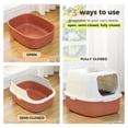 thumbnail image 2 of PAWZ Road 2-Doors Enclosed Cat Litter Box Large with Easy-Lift lid for Indoor Cats Easy to Clean, Brown, 2 of 14