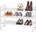 thumbnail image 4 of 3-Tier Stackable Shoes Rack Storage Shelf, Bronze, 4 of 6