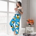 thumbnail image 4 of Uemuo Flying Bees Pattern Women's Wide Leg Palazzo Lounge Pants with Pockets Light Weight Loose Comfy Casual Pajama Pants-, 4 of 9