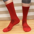 thumbnail image 2 of Women's Rayon from Bamboo Fiber Antibacterial Ultra Breathable Wicking Supported Toe and Heel Crew Socks - Cherry Red - 4 Pairs, 2 of 6