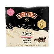 White Coffee Baileys The Original Irish Cream, Non Alcoholic Flavored Ground Coffee Single Serve K-Cup, 18 Count 5.76 oz