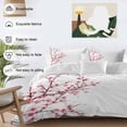thumbnail image 3 of 3 Piece Cherry Blossom Duvet Cover Set Queen Size,Microfiber Comforter/Quilt Cover with Corner Ties and 2 Pillowcases,Spring Pink Floral Branches Watercolor All Season Bedding with Zipper Closure, 3 of 8
