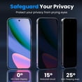 thumbnail image 2 of [2+2 Pack] DOCOCO Compatible with Google Pixel 10 Privacy Screen Protector with Camera Lens Protector, 9H Tempered Glass, HD Clear Case Friendly Anti-Scratch, 2 of 7
