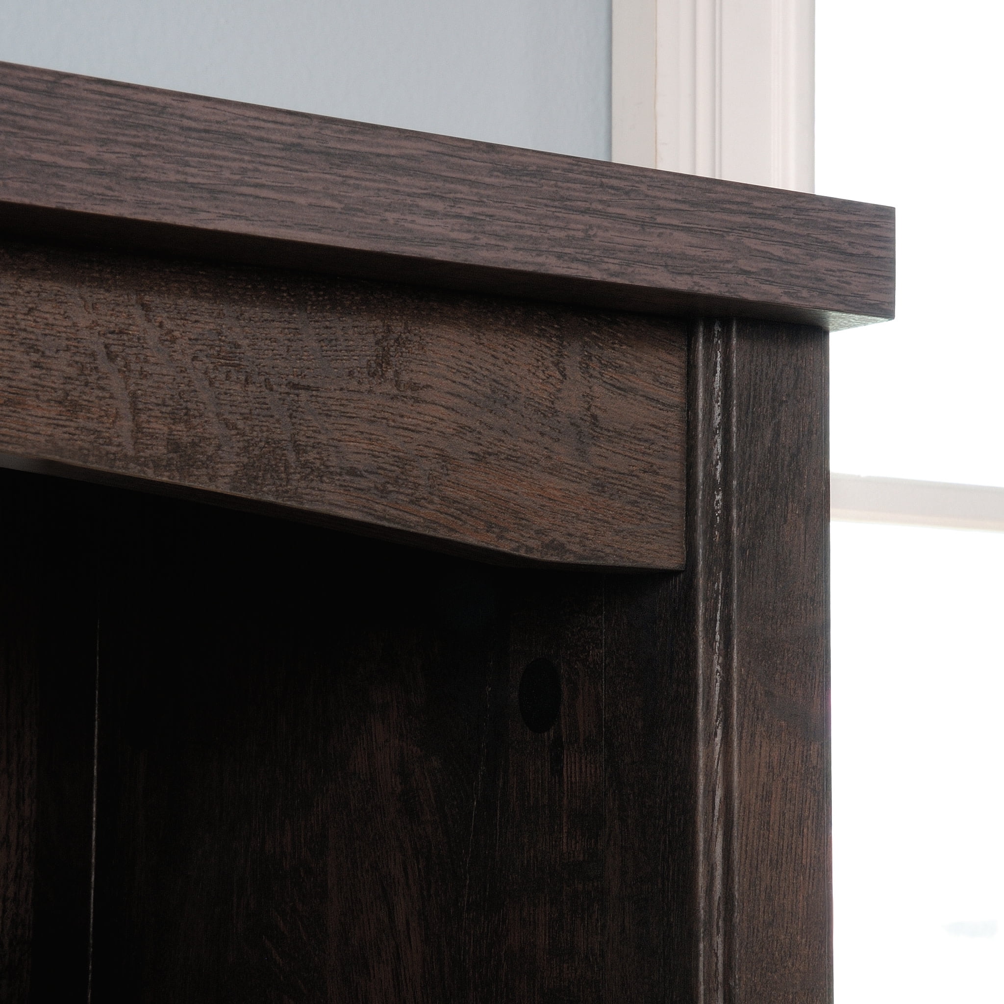 Sauder Costa 2 Shelf Bookcase Hutch, Coffee Oak Finish