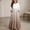 Khaki, variant on ITSAME Girls A-Line Maxi Dress Flowy Ruffle 3/4 Sleeve Round Neck Gradient Print Summer Fashion Casual Dress Light Blue Size 10