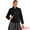 Black, variant on Women's Classic Collar Double Breasted Winter Pea Coat Gray S