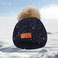 thumbnail image 5 of Christmas Clearance! AIEOTT Winter Hats for Kids Ages 4-8 Boys and Girls Warm Beanie Knit Hats New Years Gifts Ski Hats with Fluff (Single Pom), 5 of 7